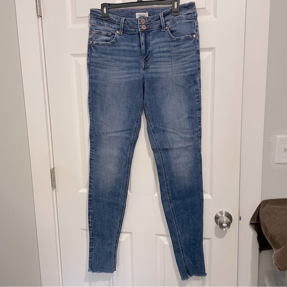 Edgely Super Skinny Mid Rise Size Large LONG